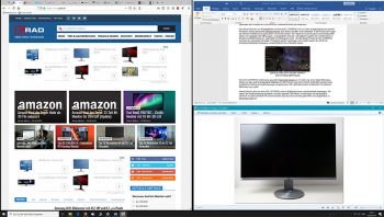 Beispiel der Anwendung von Screen+ für drei Programme