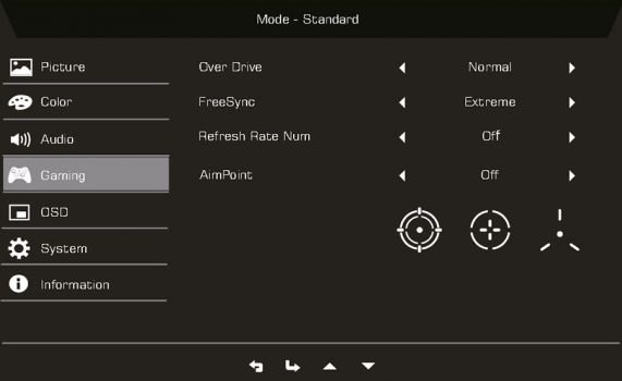 Auch eine Toolbox mit Aktualisierungsraten-Zähler und Target-Overlays ist in der Spieleinstellungsebene zu finden