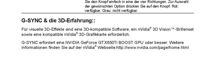 Erst das Handbuch macht auf die 3D-Funktionalität aufmerksam (aus dem Handbuch des Acer XN253Q)