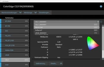CN V7: Zuordnung Ziel zu Farbmodus (Screenshot)