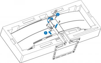 Montage des Standbeins am Display (Handbuch Philips)