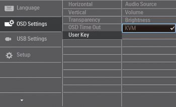 OSD-Settings (Screenshot Handbuch Philips)