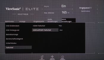 OSD: Tiefschlafmodus für HDMI und DisplayPort