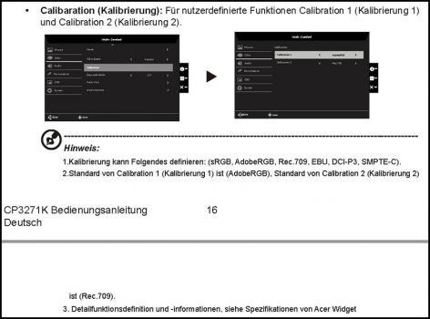 Unklare Erläuterung zur Einstellungsebene „Kalibrierung“ (aus dem Acer-Handbuch)