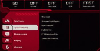 Die Farbtemperatur kann auch über Zahlenwerte eingestellt werden