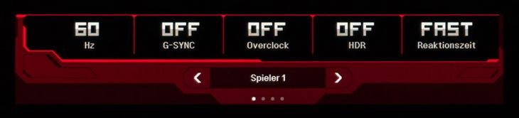 OSD-Spielmodus in der Direktauswahl