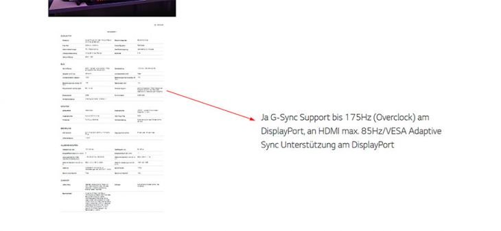 Ganz beiläufig wird erwähnt, dass nun auch Adaptive Sync möglich ist