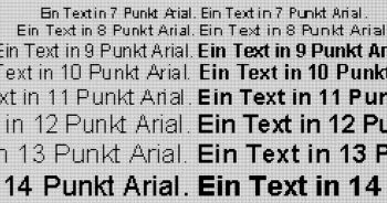 Textwiedergabe bei nativer Auflösung