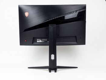 Monitor in der höchsten Stellung von hinten