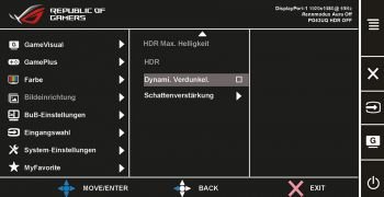 OSD: Zweite Seite der Bildeinrichtungsebene