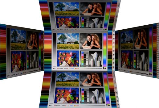 Horizontale und vertikale Blickwinkel vom TFT-Panel des Asus MB16ACE