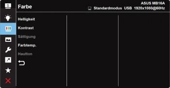 OSD: Bildeinstellungen (Screenshot Handbuch ASUS)