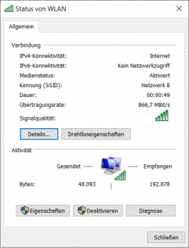 Maximale Übertragungsrate im WLAN