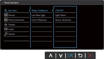 OSD: "Eye Care" (Screenshot: BenQ-Handbuch)