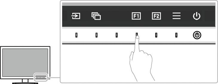 OSD: Bedienhilfe (Screenshot: EIZO-Handbuch)