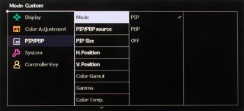 Menü (OSD): PiP-/PbP-Modus