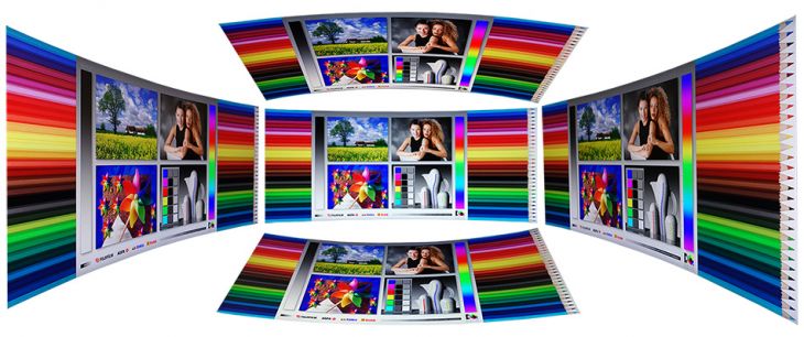 Blickwinkeltest der Farbwerte des Panels vom LG 34GN850-B