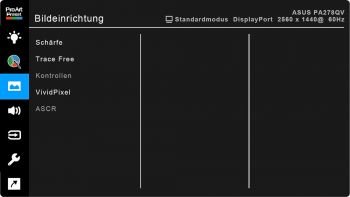 OSD: Bildeinrichtung (Screenshot: ASUS-Handbuch)