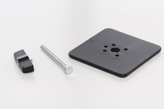 Montageplatte für Installationen mit Vorbohrung am Schreibtisch