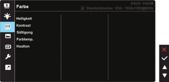 OSD: Farbeinstellungen (Screenshot: ASUS-Handbuch)