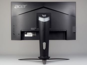 Acer XB253QGP in der höchsten Stellung von hinten