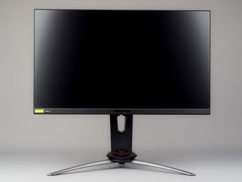 Acer XB253QGP in der höchsten Stellung von vorn