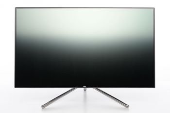 Ansicht des Monitors von vorne in der niedrigsten Stellung