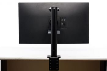 Ansicht Monitor von hinten in der niedrigsten Stellung