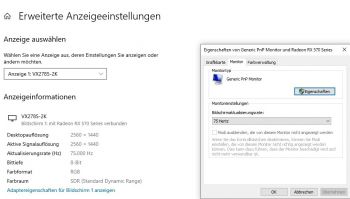 Hertz-Einstellungen bei HDMI
