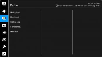OSD: Farbeinstellungen (Screenshot: ASUS-Handbuch)