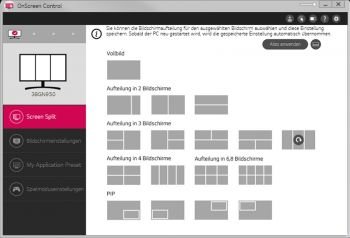 Screen Split: Aufteilungsmöglichkeiten des Bildschirms