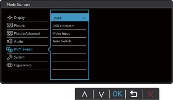 OSD: KVM-Switch (Screenshot: BenQ-Handbuch)
