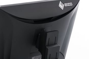 Standbein-Aufhängung des Eizo EV2795-BK mit Druckknopf