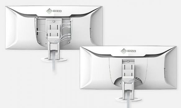Kabelmanagement beim EIZO EV3895 in Weiß (Abbildung: EIZO)