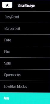 OSD: Die vordefinierten Bildmodi „SmartImage“