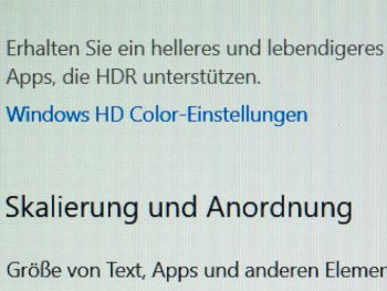 Textwiedergabe native Auflösung