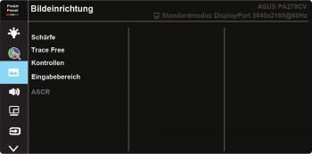 OSD: Bildeinrichtung (Screenshot: ASUS-Handbuch)
