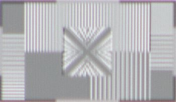 Testgrafik 4K, Vollbild mit 6°-Neigung und Keystone-Ausgleich
