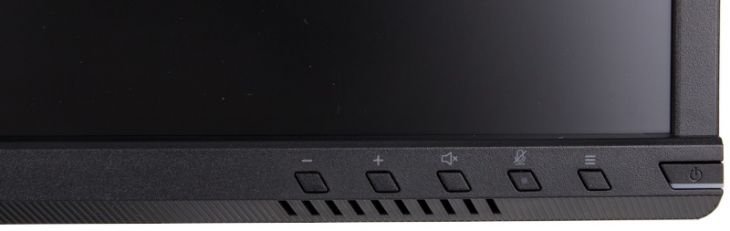 Mechanische Tasten auf dem Monitorrahmen