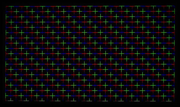 Testbild Convergence mit Farbverlust am Rand unten