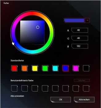 Farbeinstellungen der LED-Monitorbeleuchtung