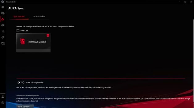 Armoury Crate erkennt das Display nicht
