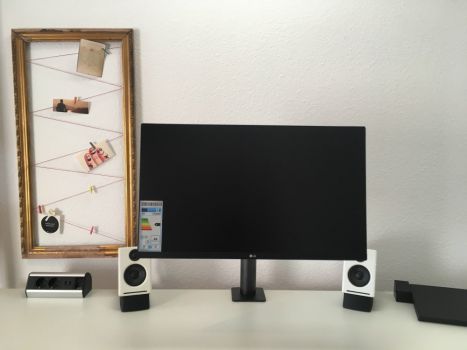 Das Display am Arm montiert