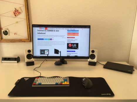 Clean Setup: Ein aufgeräumter Schreibtisch mit wenig Ablenkung