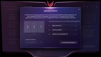 Zuordnung von Programmen in den jeweiligen Bereich