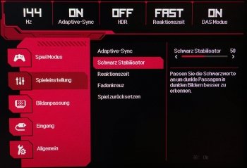 OSD Schwarzstabilisator: Für eine optimierte Darstellung von dunklen Bereichen