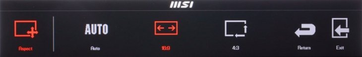 Skalierungsoptionen im OSD des MSI MD271QP