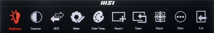 OSD des MSI MD271QP