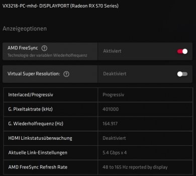 FreeSync von 48 bis 165 Hz