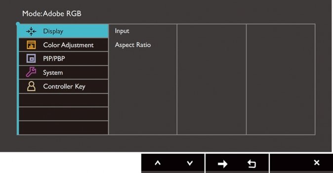 OSD: Display-Einstellungen (Screenshot: BenQ-Handbuch)